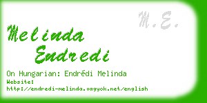 melinda endredi business card